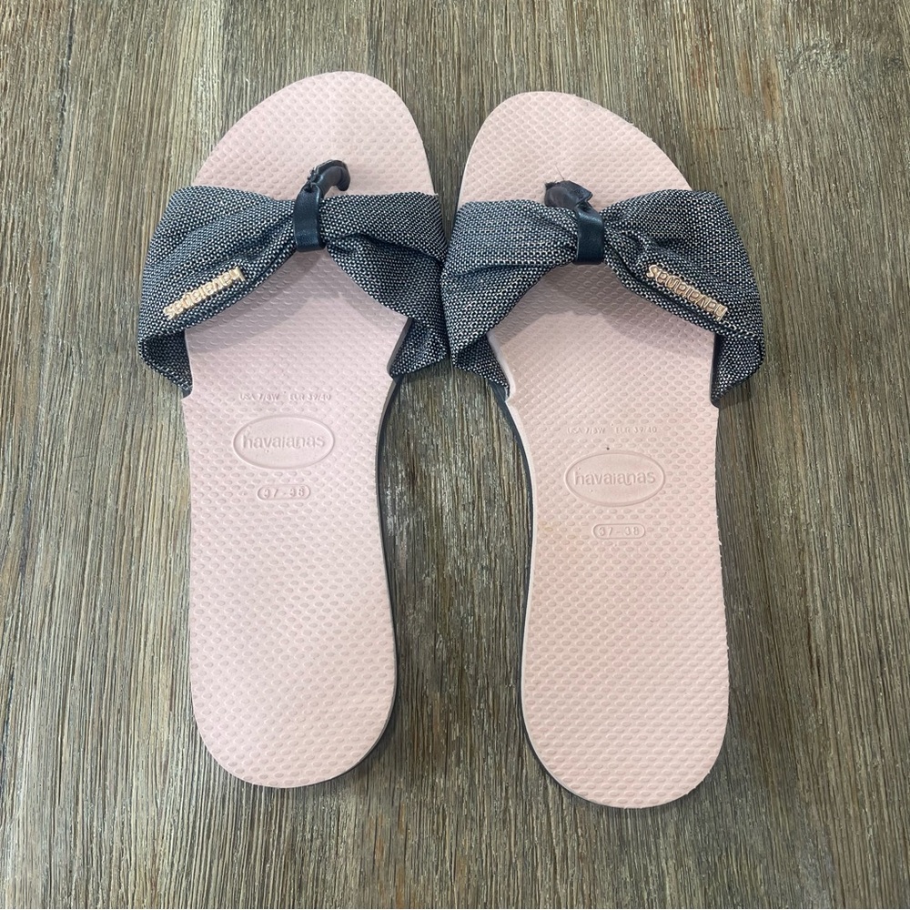 Havaianas You St. Tropez Shine Pink Sandals Size 37/38